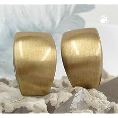 Schmuck Ohrclip, Trapez, altmessing nickelfrei