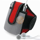 eForCity Red SportBand with Case for Apple iPod Video [30GB / 60GB / 80GB] / iPod Video U2 Special Edition / iPod [15GB / 20GB / 30GB / 40GB / 60GB] / iPod photo U2 Special Edition / iPod mini [4GB / 6GB] , Microsoft Zune MP3 Players / Cell Phones