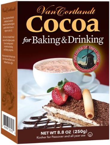 Vancortlandt Cocoa For Baking And Drinking, 8.8-Ounce (Pack of 5)