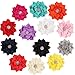QandSweet Girls' Hair Clips with Jeweled Flower Ms Brooch for Toddler Girl Teens Womens (13 Pieces 3.5