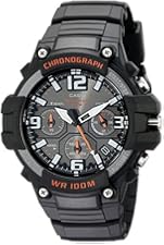 Casio Men's MCW-100H-1AVCF Heavy Duty Design Watch with Black Silicone Band Watch