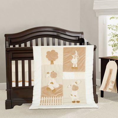 Segma Baby LR-411-G4 4 Piece Delany Crib Bedding Set, Beige