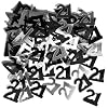 Black And Silver Age 21 Confetti