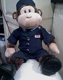 Build-A-Bear Limited Edition Stuffed Plush MONKEY 20 wearing U.S. ARMY Uniform , Shoes, & Hat, -American Flag, Birth Certificate, & Build-A-Bear Box-House included