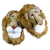 Padders Inc - Infant and Toddler Boys Lion Slippers, Cinnamon, Tan