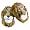 Padders Inc - Infant and Toddler Boys Lion Slippers, Cinnamon, Tan (Size M)