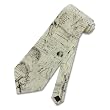 Men's Handmade Tie Leonardo Di Vinci Drawings Vitruvian Man Tan Silk Necktie