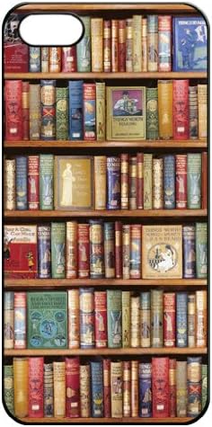 Bookshelf Iphone 5 5s Hard Back Shell Case Cover Skin for Iphone 5 Cases Book Library Lovers - Black/white/clear