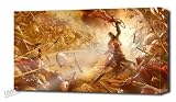 GOD OF WAR II KRATO'S EPIC BATTLE CANVAS ART BOX 30X17