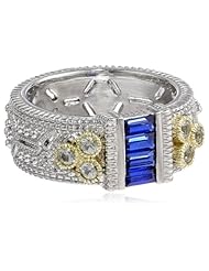 Judith Ripka "Estate" Wide Baguette Blue Band