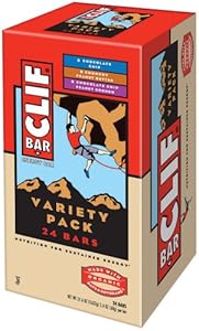 Clif Bar Energy Bar, Variety Pack of Chocolate Chip, Crunchy Peanut Butter, and Chocolate Chip Peanut Crunch, 2.4-Ounce Bars, Pack of 24