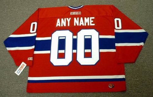 Buy MONTREAL CANADIENS 1980's CCM Throwback Away NHL Hockey Jersey Customized with Any Name &...