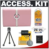 Sony CyberShot LCS-TWB/P Soft Leather Carrying Case (Pink) + Accessory Kit  ....
