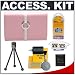Photo : Sony CyberShot LCS-TWB/P Soft Leather Carrying Case (Pink) + Accessory Kit for DSC-S750, DSC-S780, DSC-T100, DSC-T200, DSC-T300, DSC-T500, DSC-T700, DSC-T500, DSC-T77, DSC-W120, DSC-W130, DSC-W200, DSC-W300 Digital Cameras