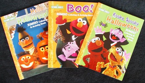 Childrens Toyshop  Toys : Set of 3 Sesame Street Halloween Coloring Books