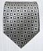 100% Silk Woven Grey Geometric Tie