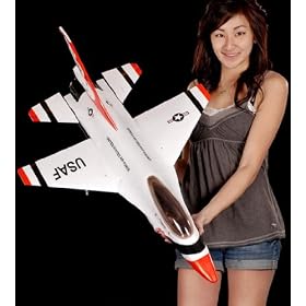 Dynam 4-Ch 64mm EDF Brushless-Powered F16 Fighting Falcon RC Remote Control Jet RTF from Toy RC Airplanes