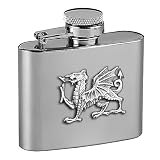 Welsh Dragon 2oz Stainless Steel Hip Flask