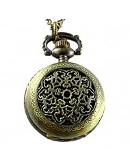 Youyoupifa Wholesale 5pcs/lot Bronze Openwork Cover Stylish Retro Design Quartz Pocket Watch NBW0PN7133-CO3
