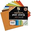 Diecuts with A View Match Makers Adhesive Texture Neutrals Mat Stack, 6-Inch-by-6-Inch, 48-Sheets/Pad