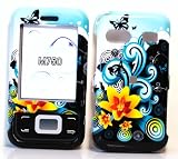 Blue Sky with Black Night Yellow Flower Butterfly Art Design Huawei M750 Metro PCS Snap on Cell Phone Case
