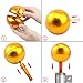 BYB Gold Anodized Aluminum Flagpole Ball Ornament, 3-Inch, Suitable for US Flag