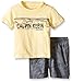 Calvin Klein Baby Boys' Jersey Tee and Rip-Stop Canvas Shorts, Yellow, 24 Months