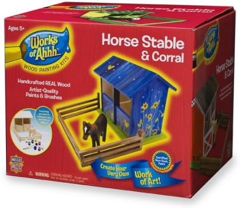Balitono Works of Ahhh Horse Stable and Corral Wood Painting Kit