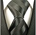 Scott Allan Men's Black Tie | Jacquared Woven Solid Black Neckties | Premium Quality Tie's for Men Black