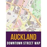 Auckland, New Zealand Downtown Street Map