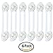 Deblan No Drill, Cabinet Lock for Baby Proofing and Child Safety, 6 Pieces, White