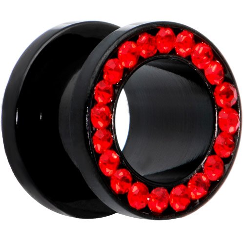 00 Gauge Cz Gold Electro Titanium Tunnel Plug