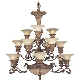 Progress Lighting P4175-26C West Palm 15-Light Chandelier in Riviera Crackle - P by Progress Lighting
