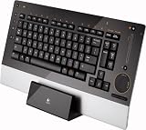 Logitech - diNovo Edge - Clavier sans-fil - Touch pad TouchDisc - Syst�me de touches PerfectStroke - Commandes multim�dia - Bluetooth - Rechargeable - Azerty - Noir