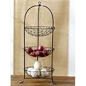 America Retold Wire 3-Tier Produce Stand, 29" Tall, Black