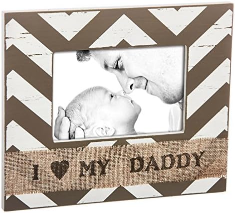 Shabby Chic Baby Loves Daddy 4X6 Wooden Picture Frame