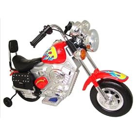 New Star Muscle Motorbike with Training Wheels in Red by New Star