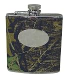 Weber Camo Leather 6oz Flask MOBU