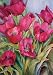 Red Tulips Decorative House Flag