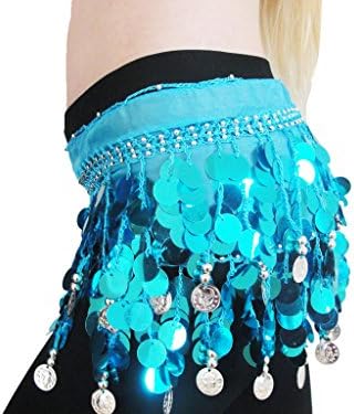 Jingly Solid Paillette Scarves (Turquoise)