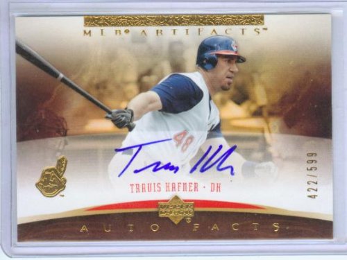 Travis Hafner Autograph 2005 Upper Deck Baseball MLB Artifacts Card #TH & #/599 Signed / Cleveland Indians