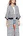Perman Women Boho Printed Chiffon Loose Shawl Kimono Cardigan Cover up Blouse