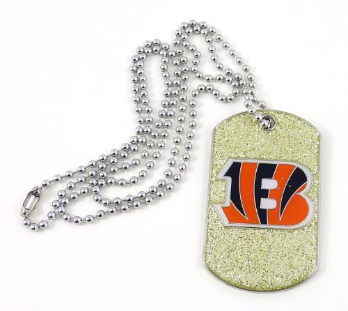 NFL Cincinnati Bengals Glitter Dog Tag