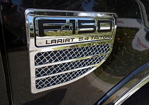 TFP 80427LV Ford Logo Fender Vent Insert Trim F-150 Truck Chrome