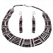 Necklace Earring Bracelet Set Silver Gemstone Jewelry (gnklcs378)