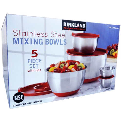 Kirkland Signature 18/10 Stainless Steel Mixing Bowls Set