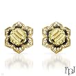 FPJ Irresistible Earrings With 7.55ctw Precious Stones - Genuine Diamonds and Quartz Made in 14K Yellow Gold. Total item weight 7.1g Length 20mm