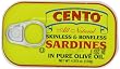Cento Skinless & Boneless Sardines in Olive Oil, 4.375-Ounce Tins (Pack of 25)