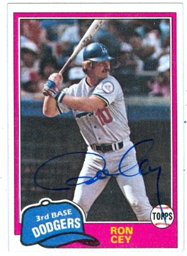 Ron Cey Autographed/Hand Signed MLB Baseball card (Los Angeles Dodgers) 1981 Topps #260 (67)