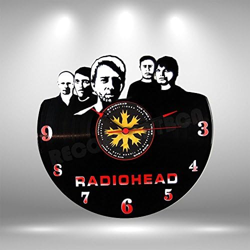Radiohead Vinyl record clock - Handmade original gifts &amp; home decoration.